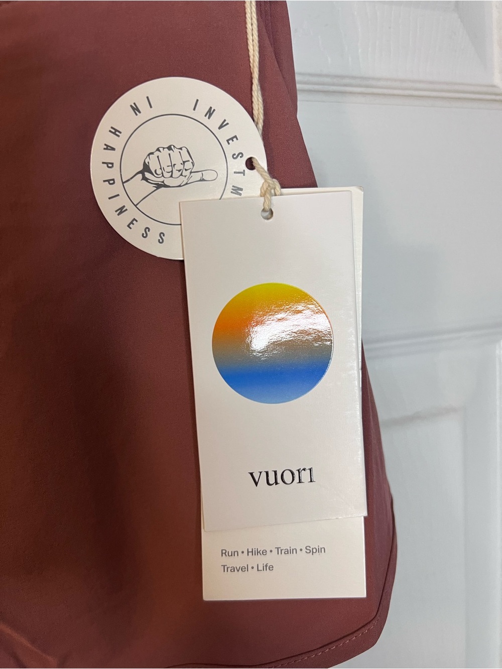 #758 NWT Vuori Clementine Short 2.0 Rosewood XL Lined Running Shorts - Picture 4 of 8
